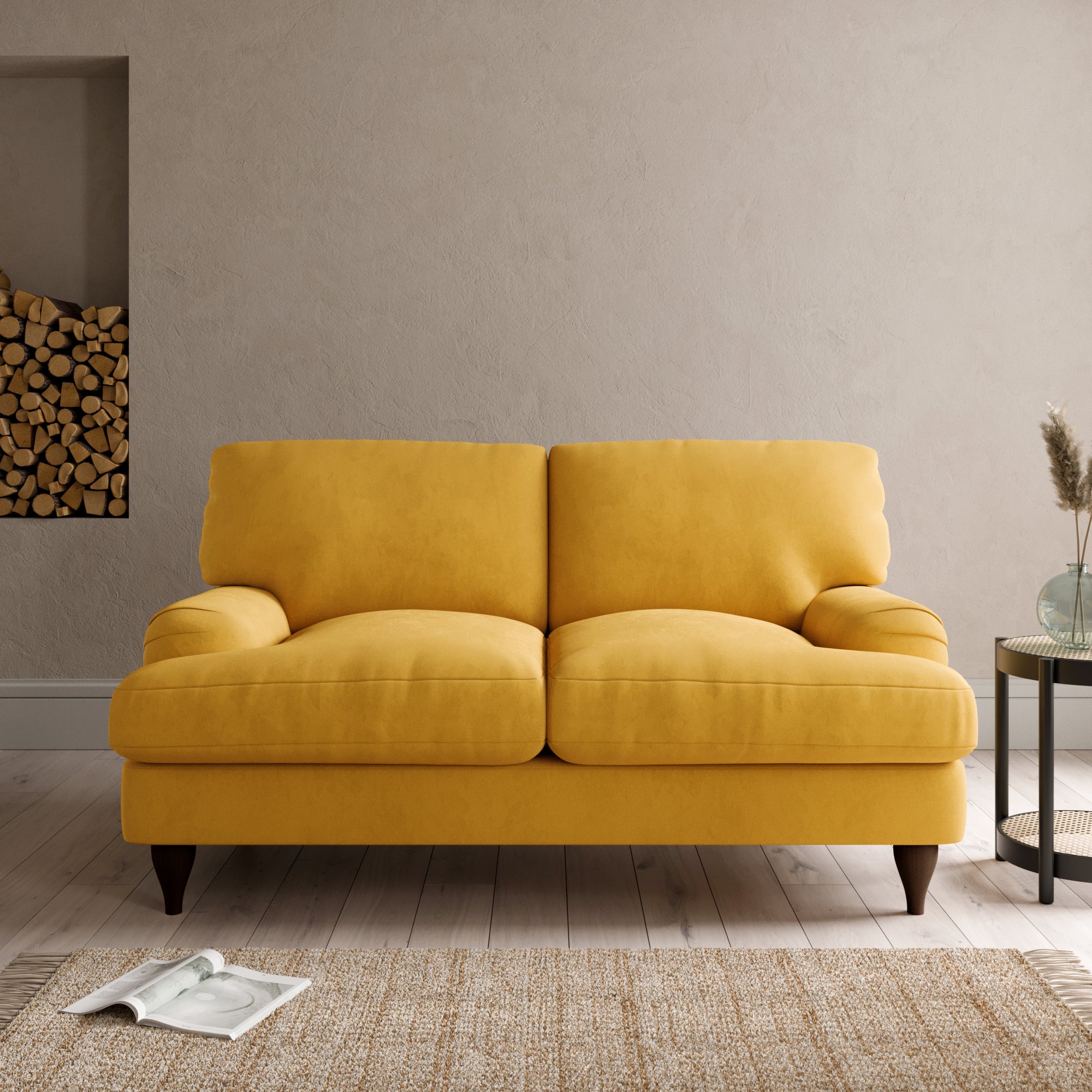 Darwin 2 Seater Sofa Yellow