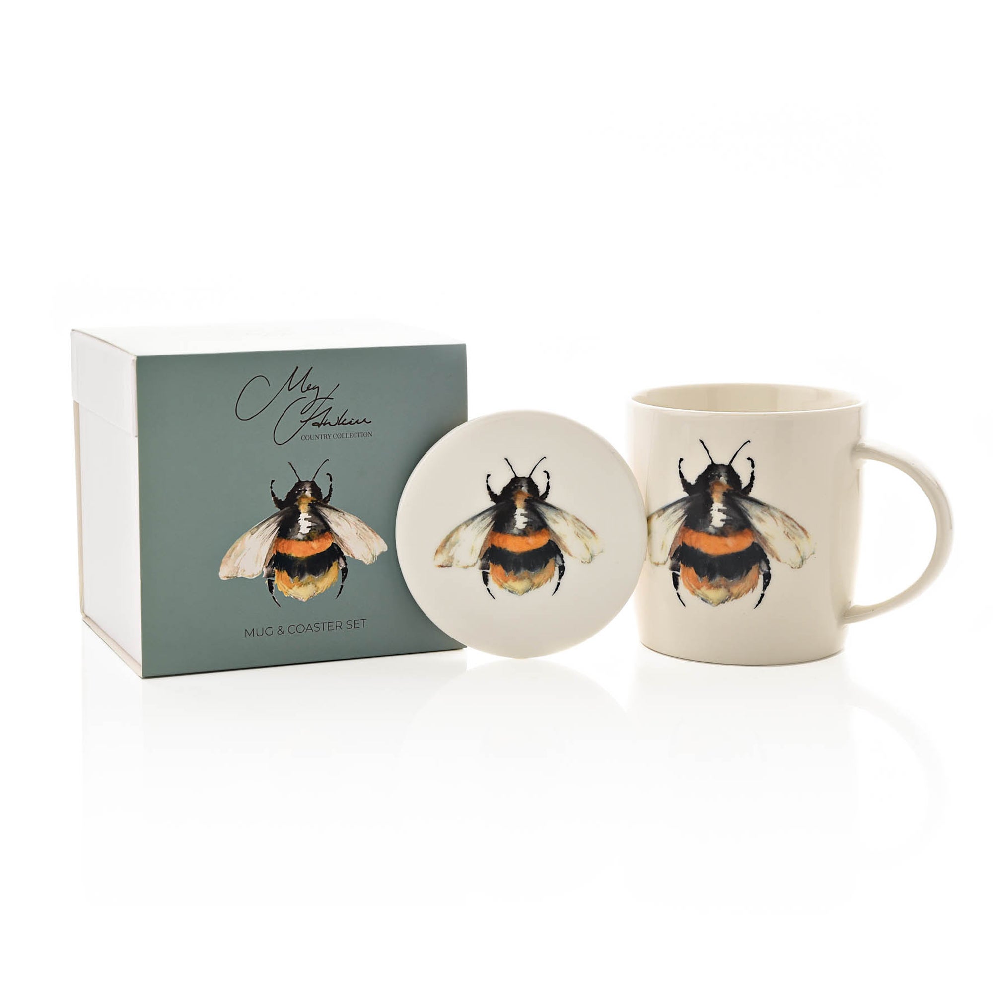 Meg Hawkins Bee Mug & Coaster Set