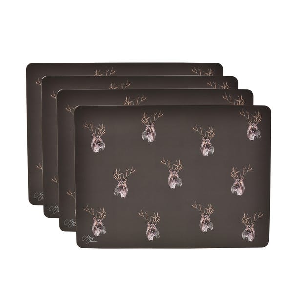Meg Hawkins Set of 4 Stag Placemats image 1 of 2