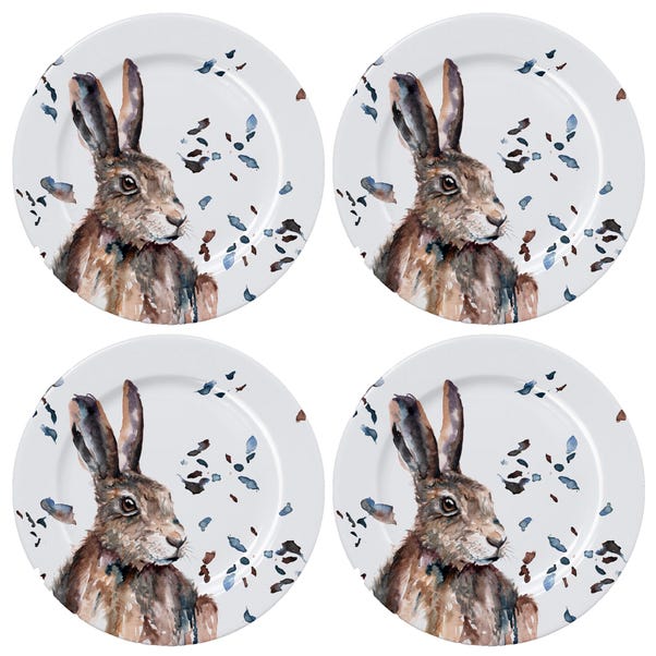 Meg Hawkins Set of 4 Hare Dinner Plates image 1 of 1