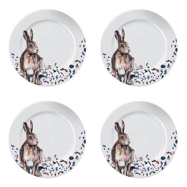 Meg Hawkins Set of 4 Hare Side Plates image 1 of 1
