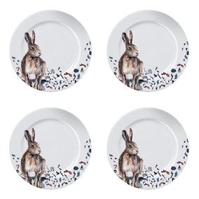 Meg Hawkins Set of 4 Hare Side Plates