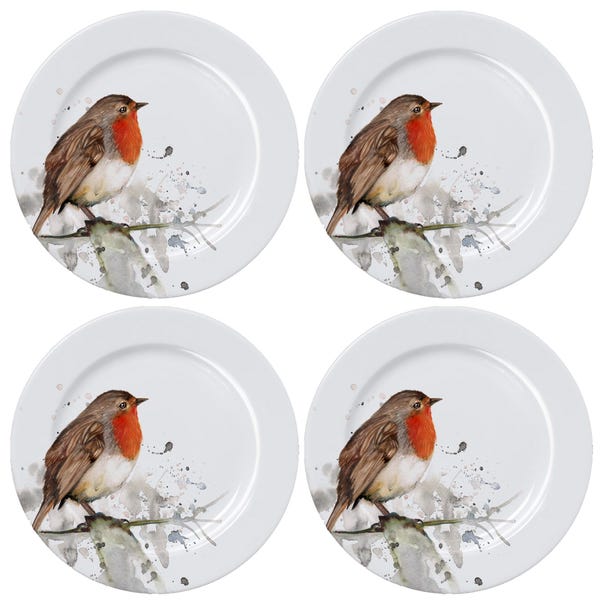 Meg Hawkins Set of 4 Robin Dinner Plate image 1 of 1