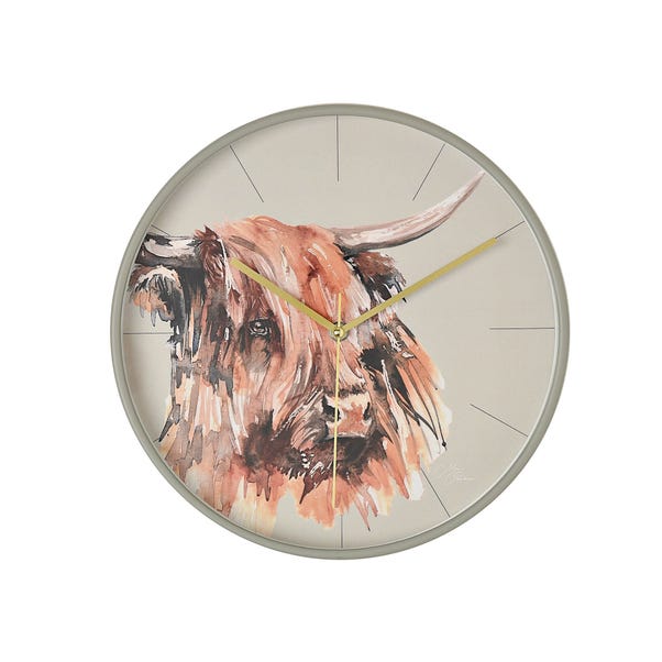 Meg Hawkins Highland Cow Wall Clock image 1 of 1