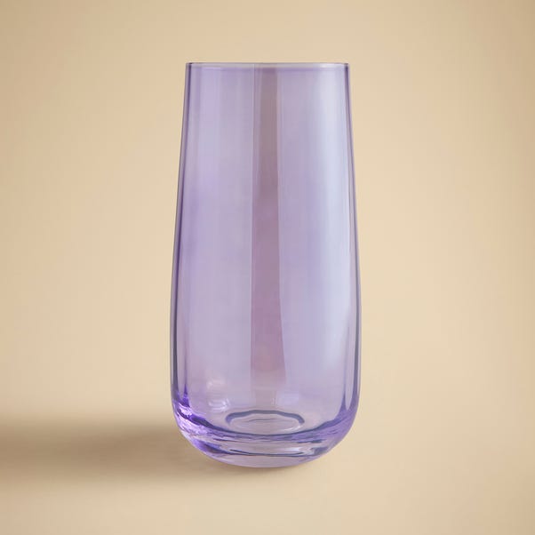 Purple Lustre Ribbed Highball Glass image 1 of 1