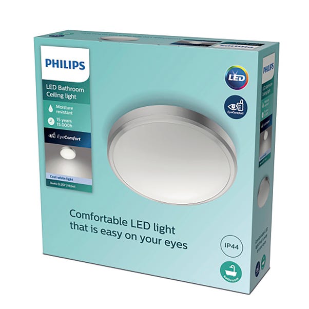 Philips Doris Cool White Integrated LED Flush Ceiling Light image 1 of 4