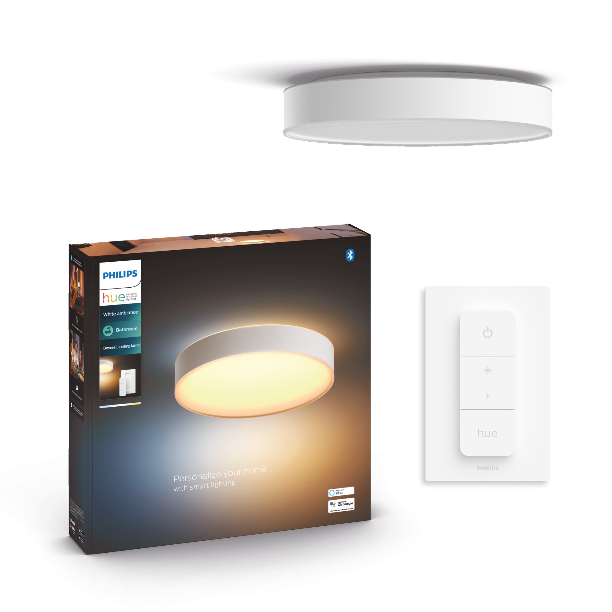 Philips HUE Devere Large Smart LED Flush Ceiling Light