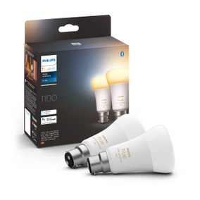 Set of 2 Philips HUE Smart 8W BC GLS LED Tunable Bulbs