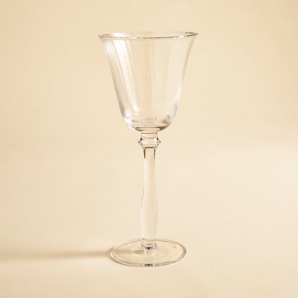 Traditional Ribbed Wine Glass Dunelm