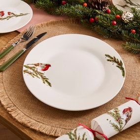 Winter Robin Porcelain Dinner Plate