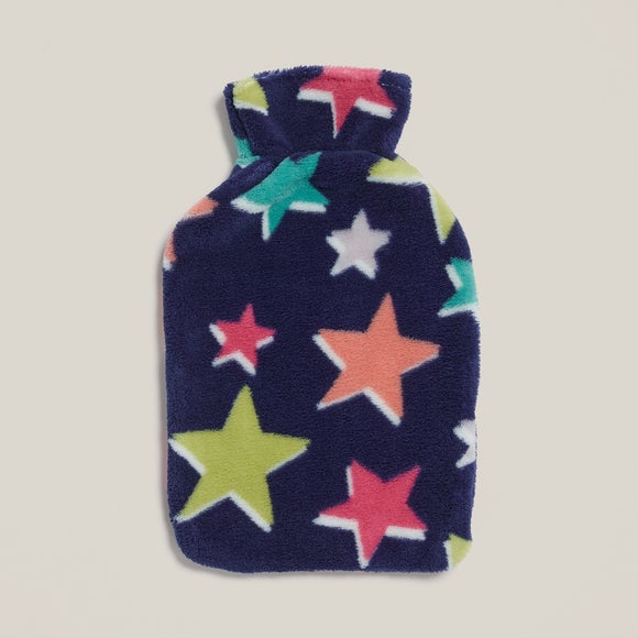 Printed Fleece Star Standard Hot Water Bottle Dunelm