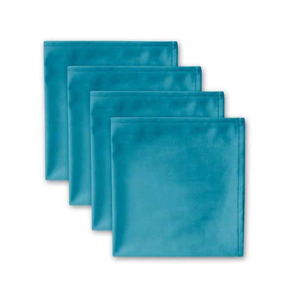 Set of 4 Recycled Velour Napkins image 1 of 2