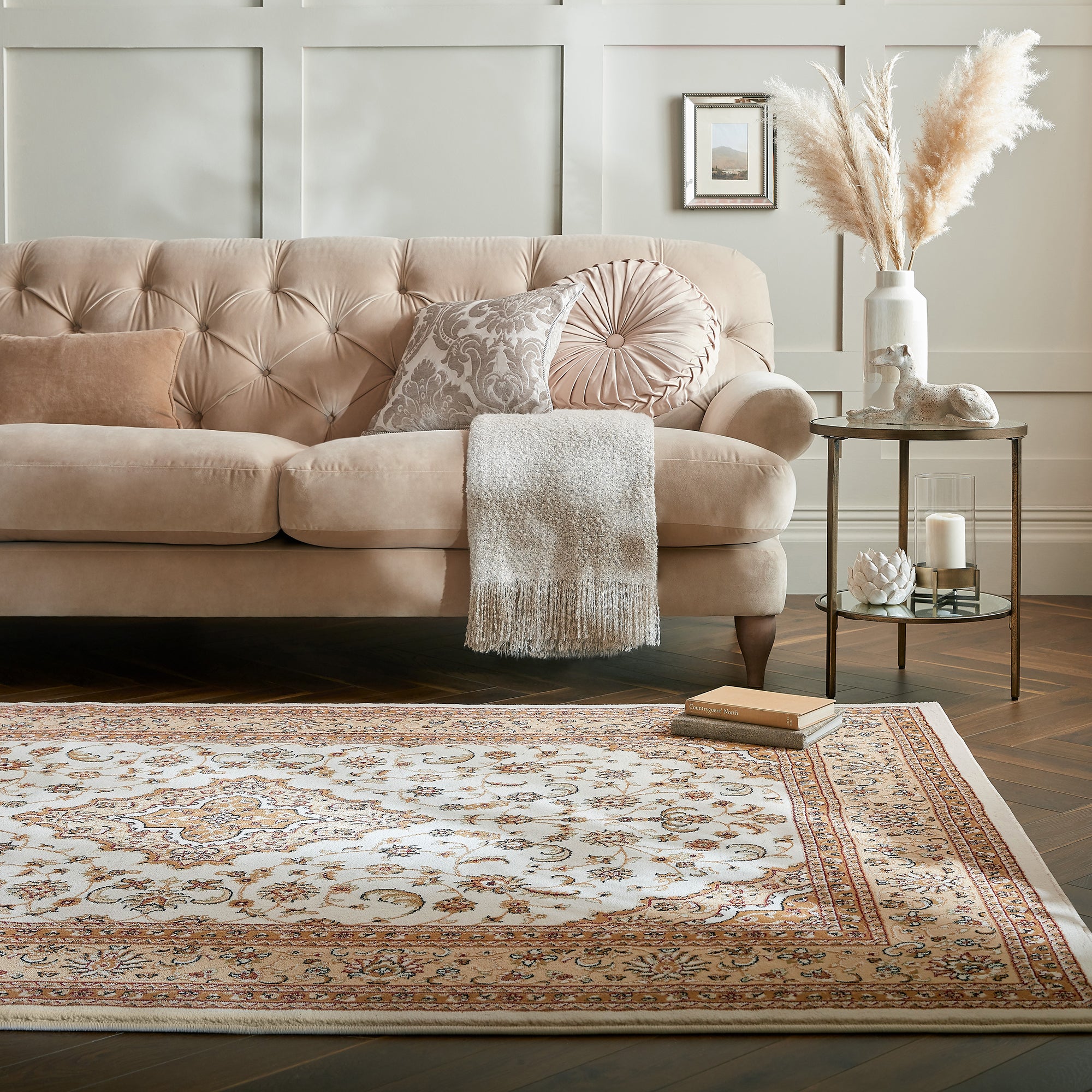 Antalya Traditional Rug Beigewhite