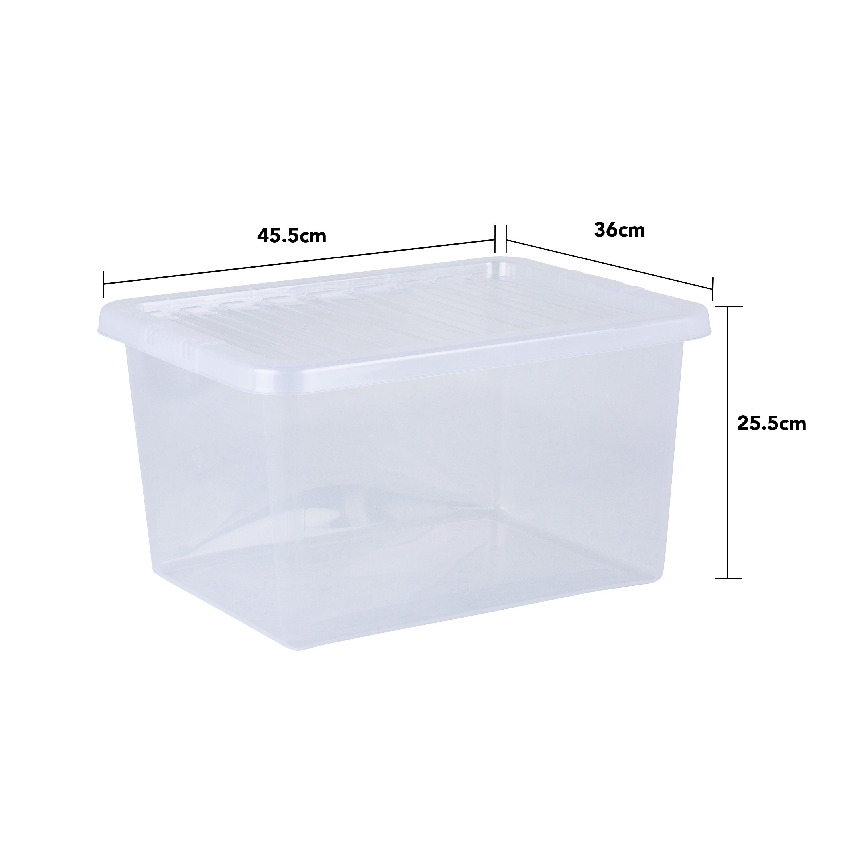 Wham Crystal Set of 5 Clear Boxes & Lids, 31L | Dunelm