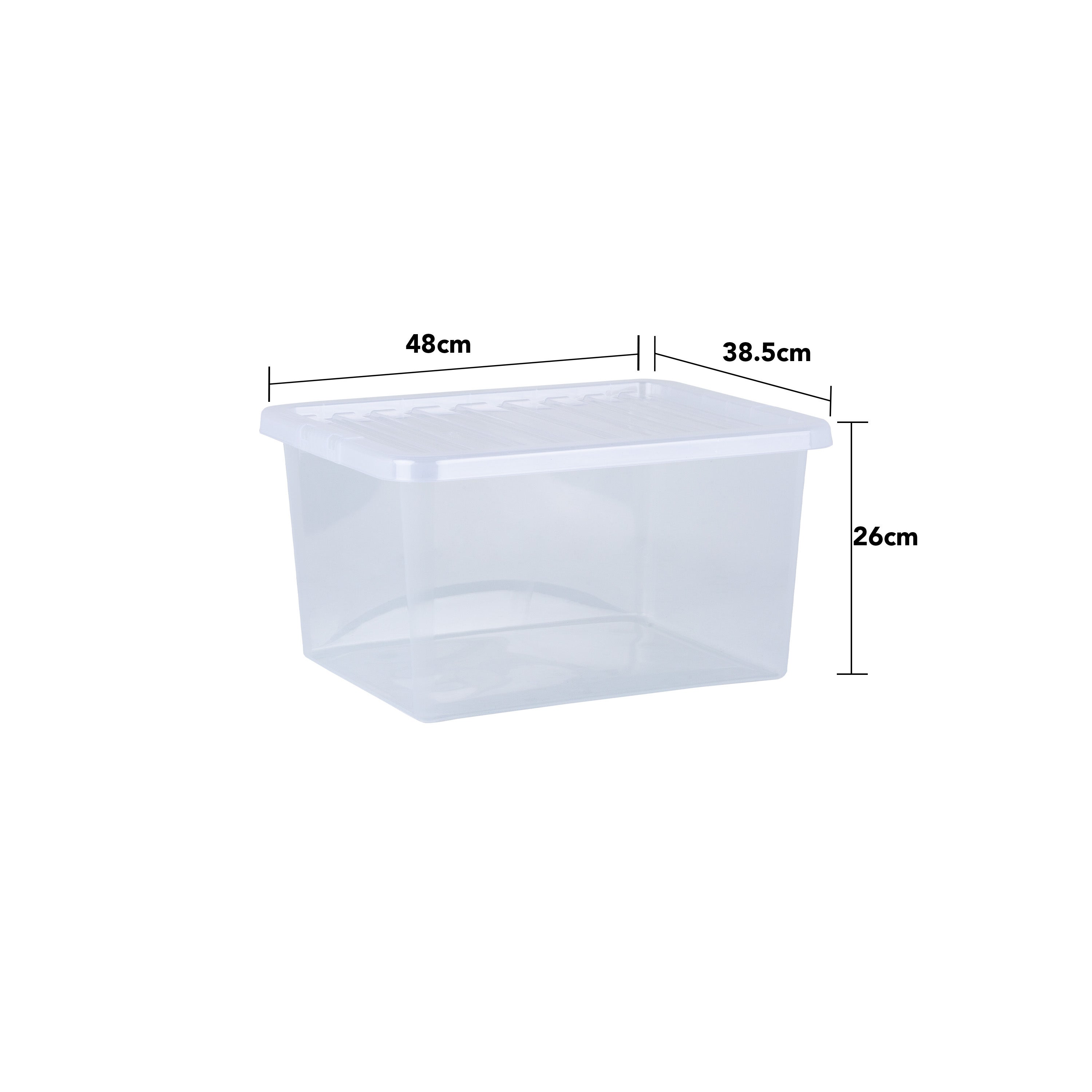 Wham Crystal Set of 5 Clear Boxes & Lids, 37L | Dunelm