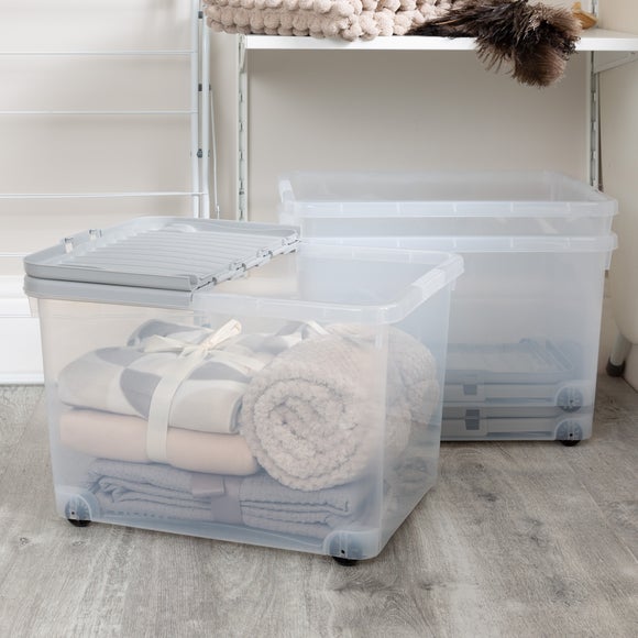 Clear Storage Boxes Dunelm