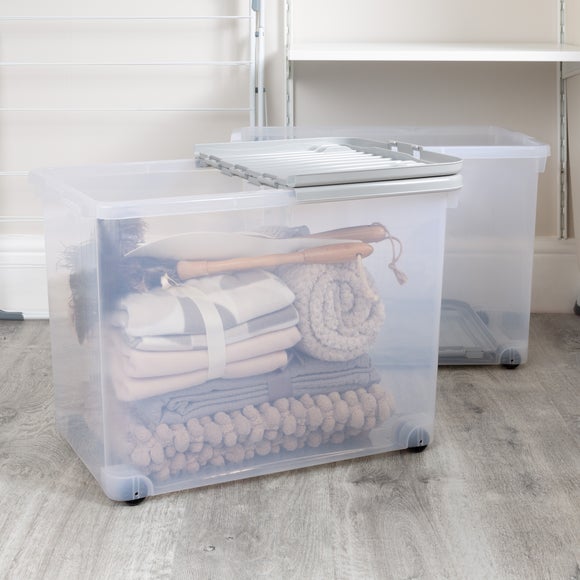 25L Silver Plastic Storage Box