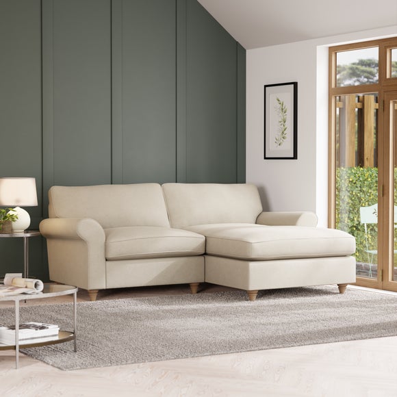 Rosa Soft Chenille Corner Chaise Sofa Dunelm