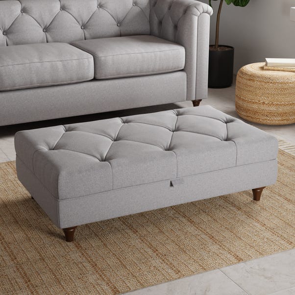 Chesterfield Soft Texture Storage Footstool image 1 of 8