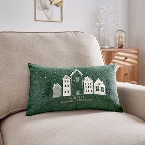 Evergreen House Tapestry Green Cushion
