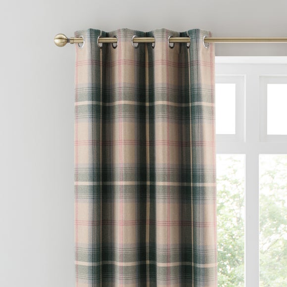 Highland Check Eyelet Curtains Dunelm