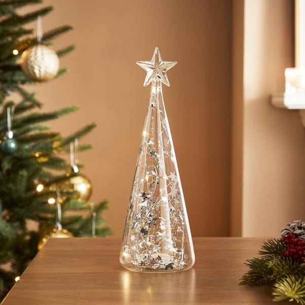 Light Up Magical Star Glass Tree Ornament image 1 of 5