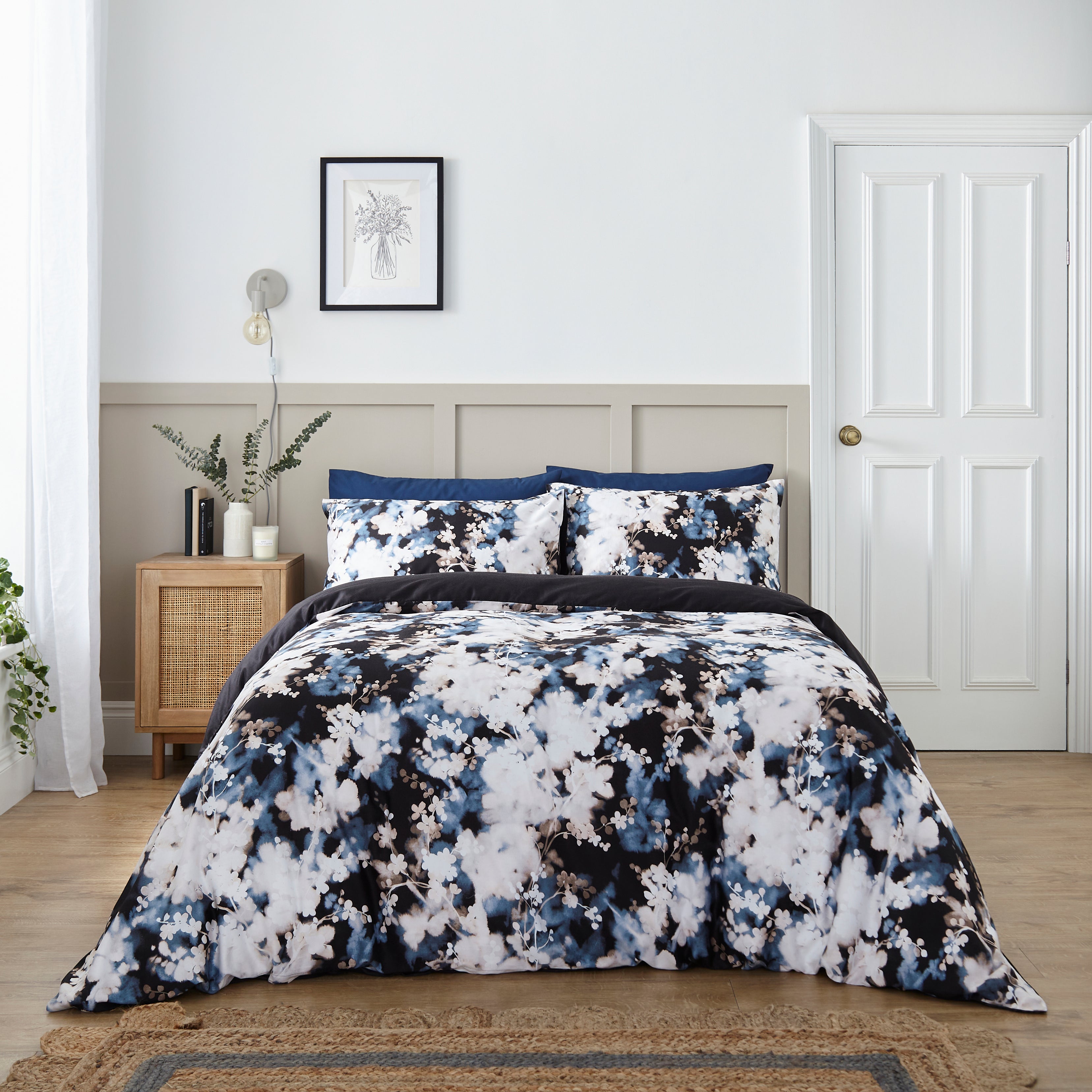 Kyoto Collection Moonshine Brushed Cotton Reversible Duvet and ...