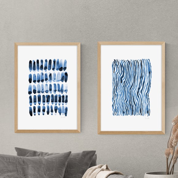 Set Of 2 East End Prints Blue Prints