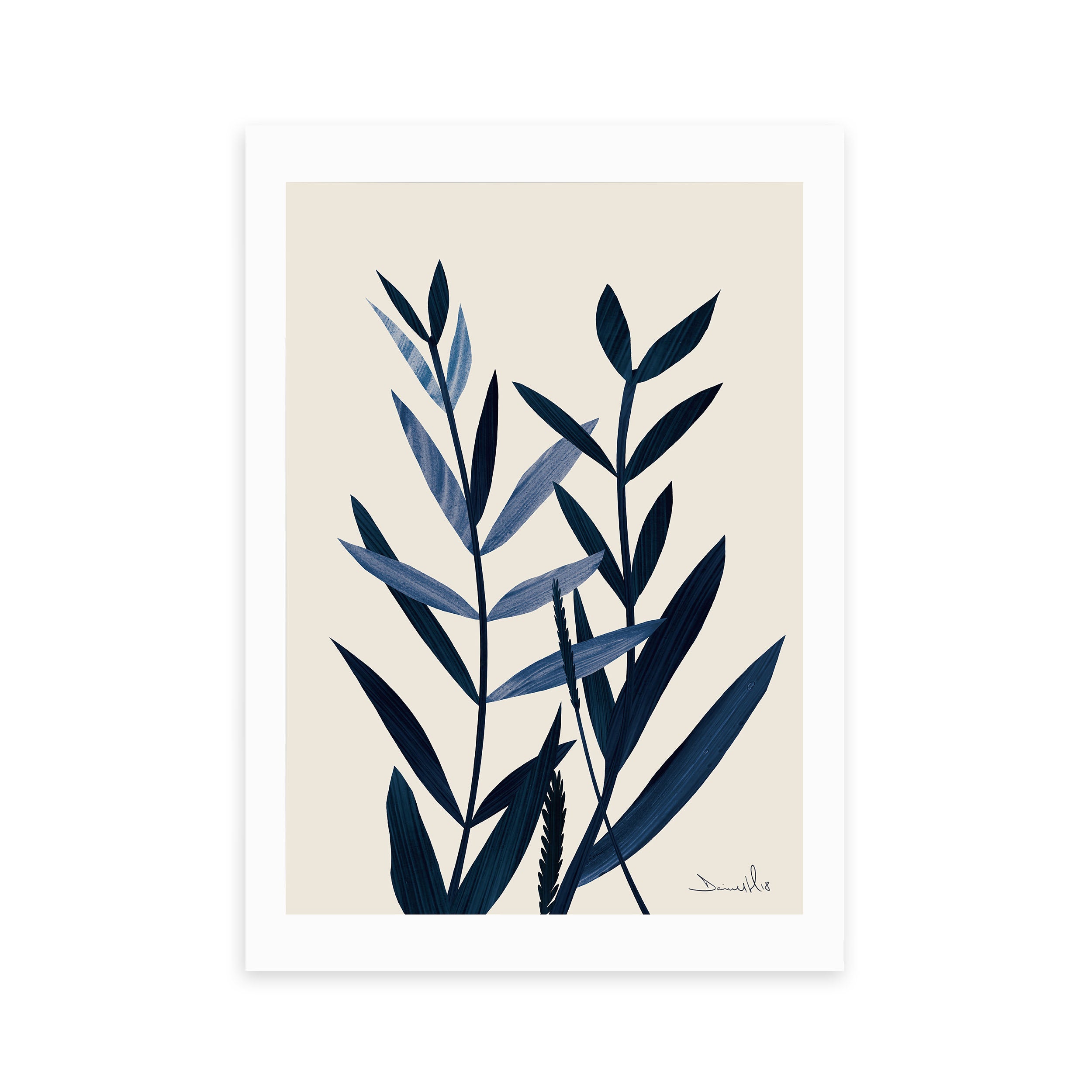 East End Prints Blue Plant I Print | Dunelm