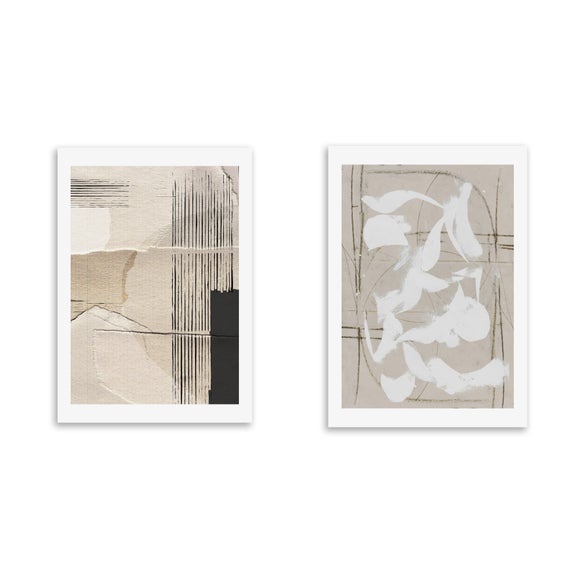 Photo 2 of Set Of 2 East End Prints Paper Abstract Prints Photo 2 of Set Of 2 East End Prints Paper Abstract Prints