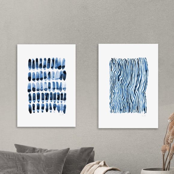 Set Of 2 East End Prints Blue Prints