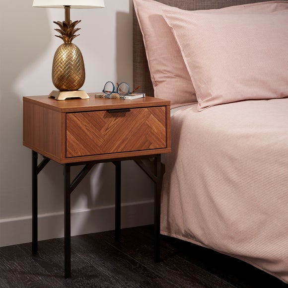 Copper side outlet table dunelm