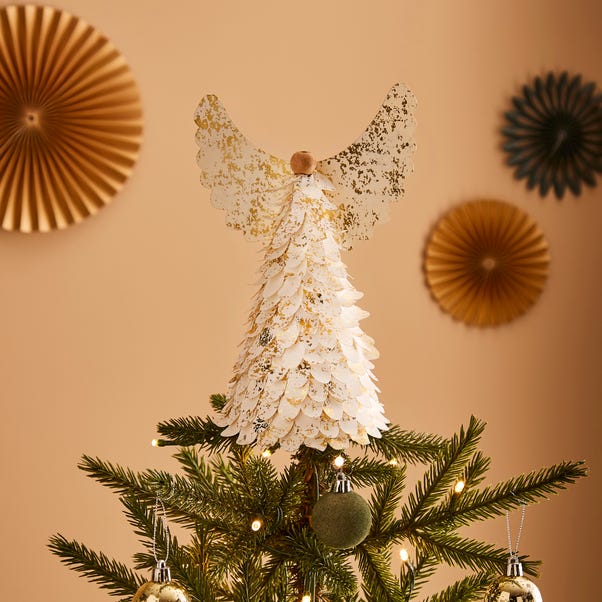 White Paper Angel Tree Topper image 1 of 4
