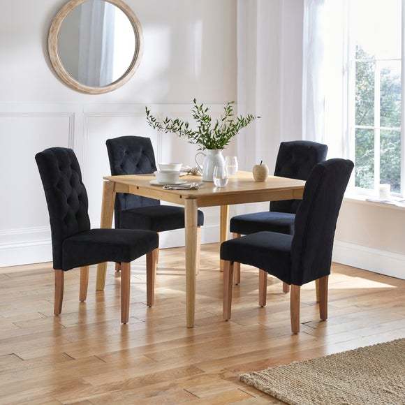 Darcy Set of 2 Velvet Dining Chairs Dunelm