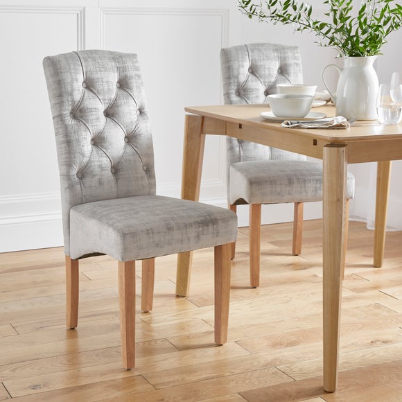 Dunelm velvet store dining chairs