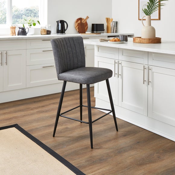 Grey stools with backs hot sale