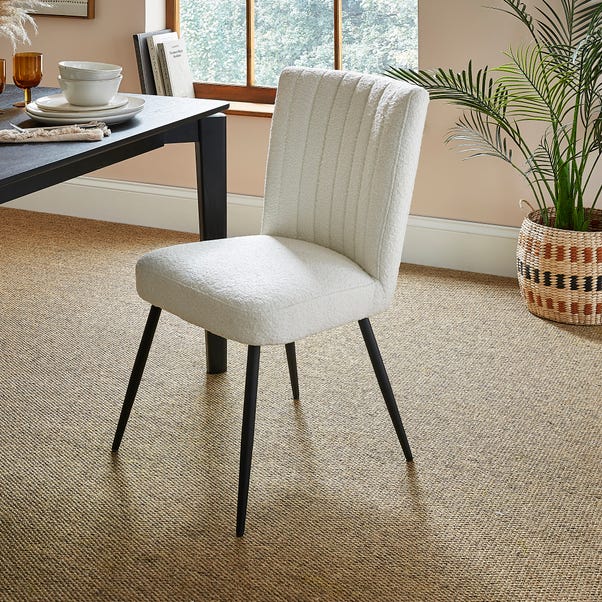 Taylor Dining Chair, Ivory Boucle image 1 of 7