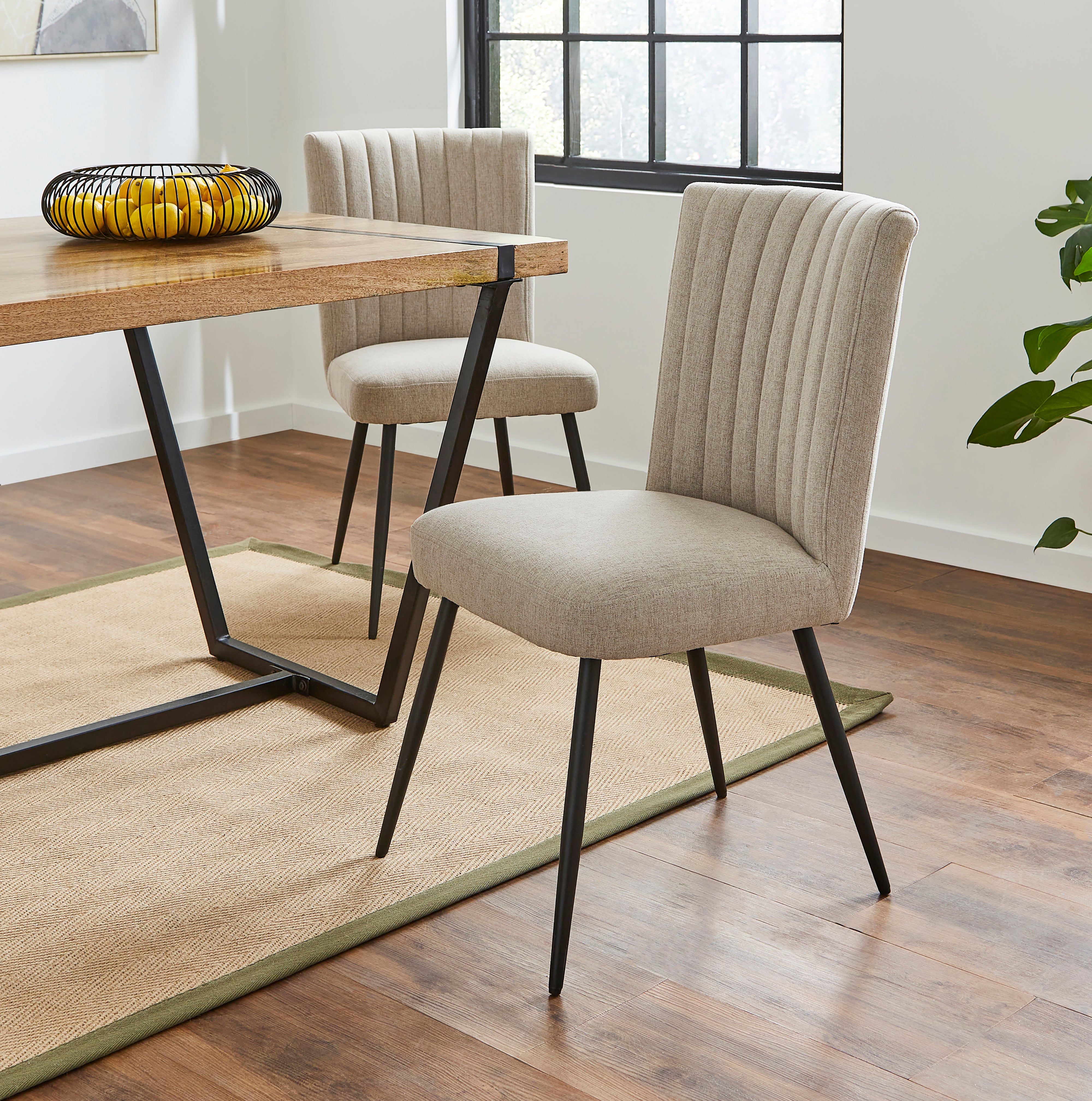 Taylor Dining Chair, Natural Fabric
