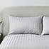 Supersoft Stripe Duvet Cover and Pillowcase Set Silver  undefined