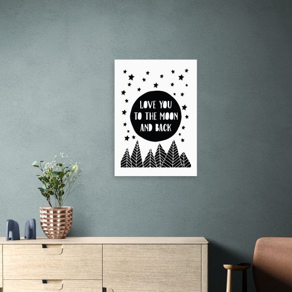East End Prints To The Moon Print  undefined