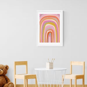 East End Prints Funky Rainbow Arches Print