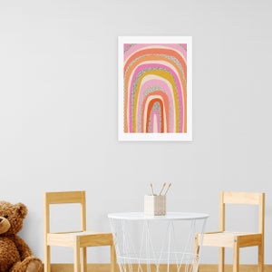 East End Prints Funky Rainbow Arches Print