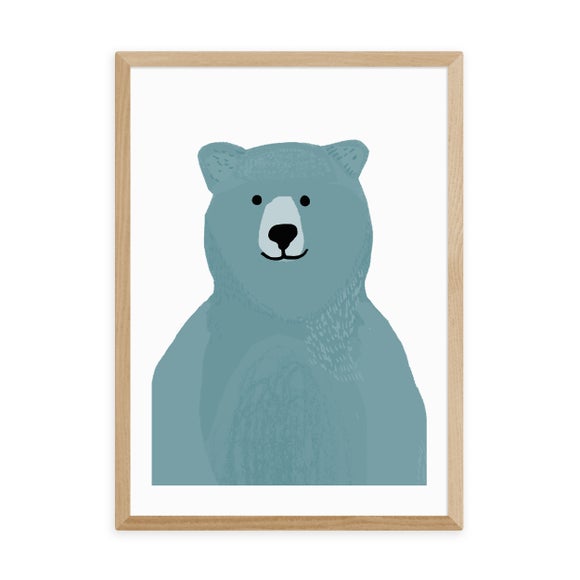 Photo 2 of East End Prints Blue Bear Print Photo 2 of East End Prints Blue Bear Print
