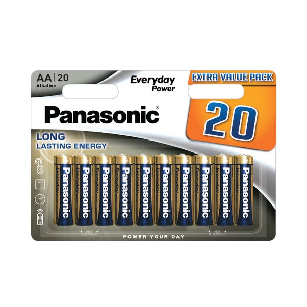 Panasonic Pack of 20 AA Alkaline EPS Batteries image 1 of 1