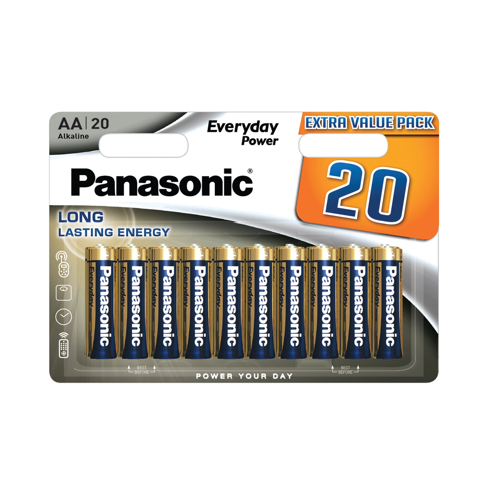 Panasonic Pack of 20 AA Alkaline EPS Batteries