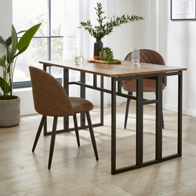 Fulton 2-4 Seater Console Dining Table, Pine Effect