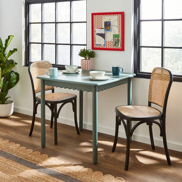 Remi 2 Seater Square Dining Table, Forest Green image 1 of 5