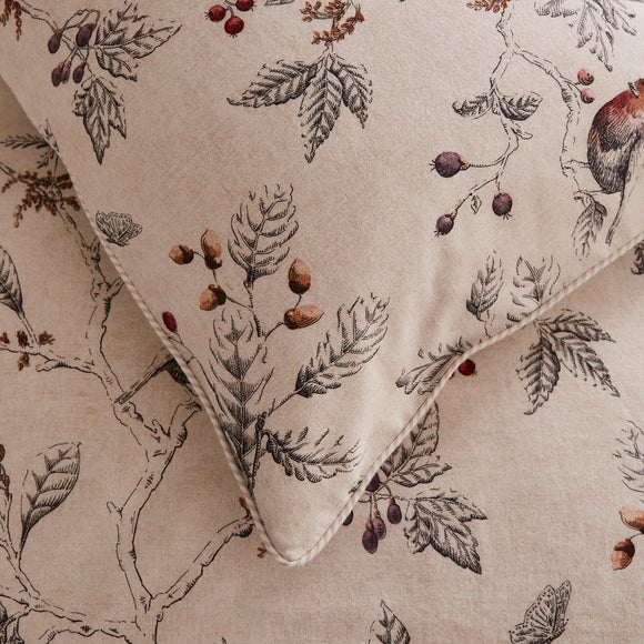 Dorma Brushed Cotton Woodland Robin Duvet Cover & Pillowcase Set Dunelm