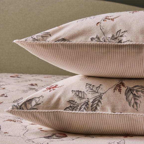 Dorma Brushed Cotton Woodland Robin Duvet Cover & Pillowcase Set Dunelm