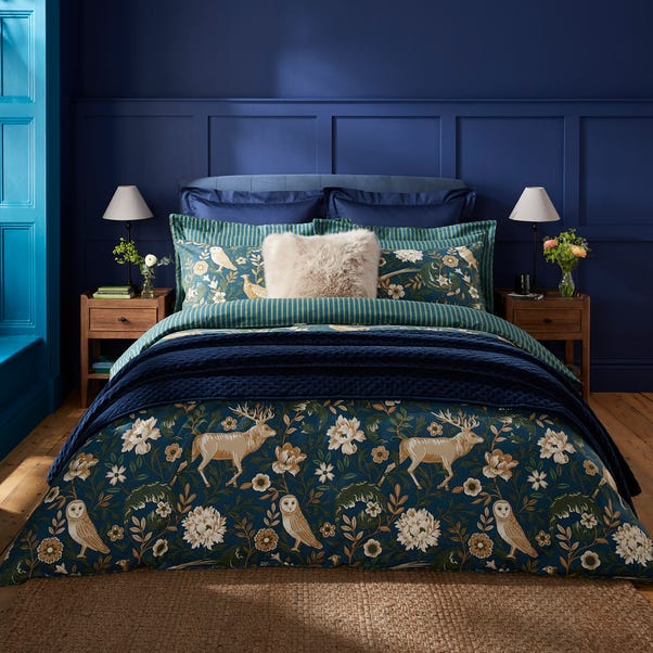 Dorma Brushed Cotton Woodland Stag Duvet Cover & Pillowcase Set image 1 of 8